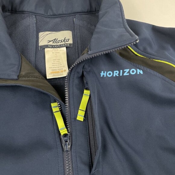 Alaska By Luly Yang Soft Shell Jacket Men’s L Oeko-Tex Horizon Full Zip Blue - Picture 7 of 12